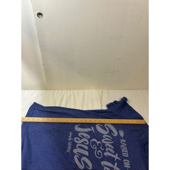 Simply Southern Faithful Sweet tea and Jesus t-shirt Medium Blue - Picture 6 of 6